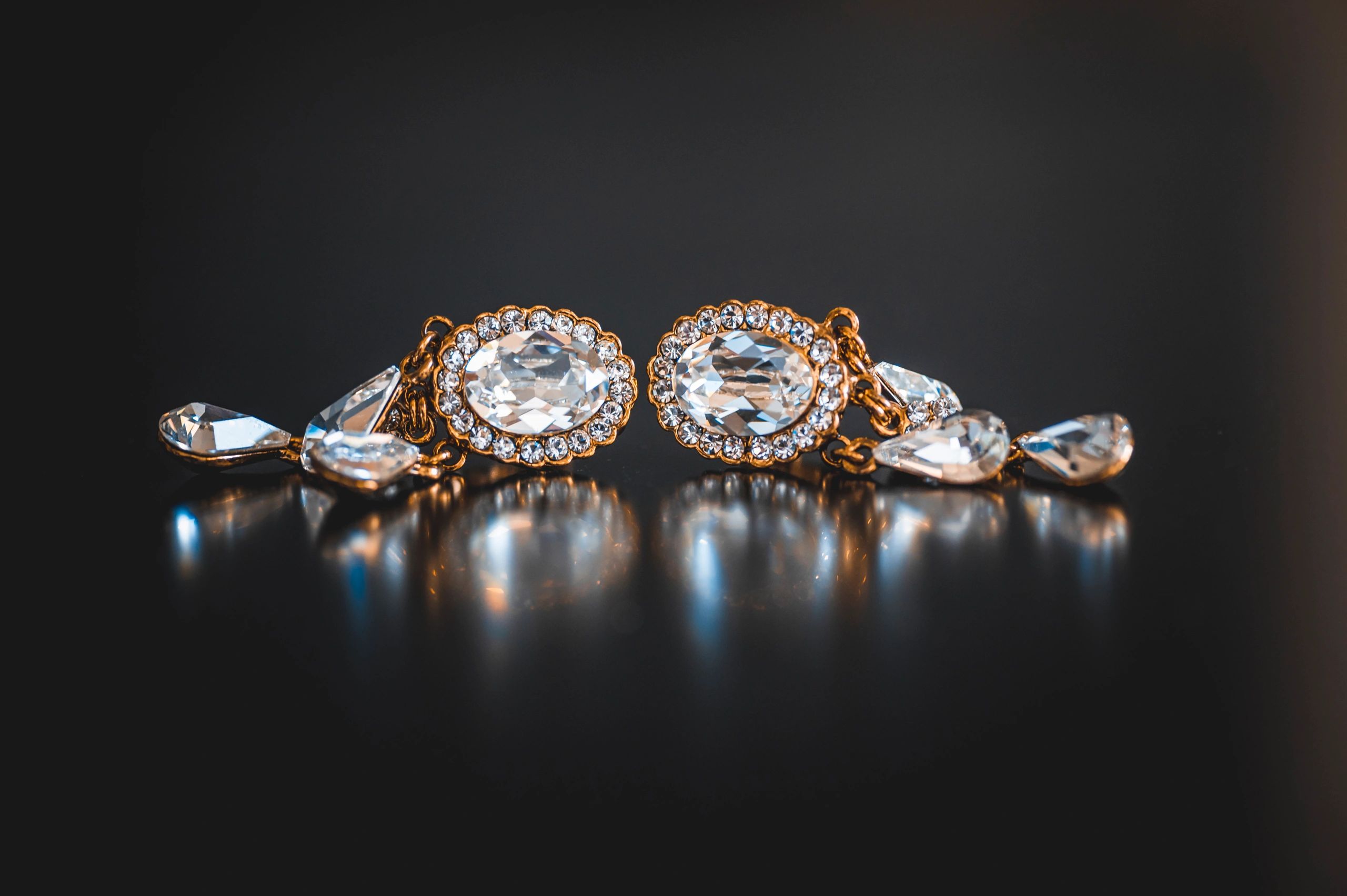 Jewelry product photography with elegant lighting